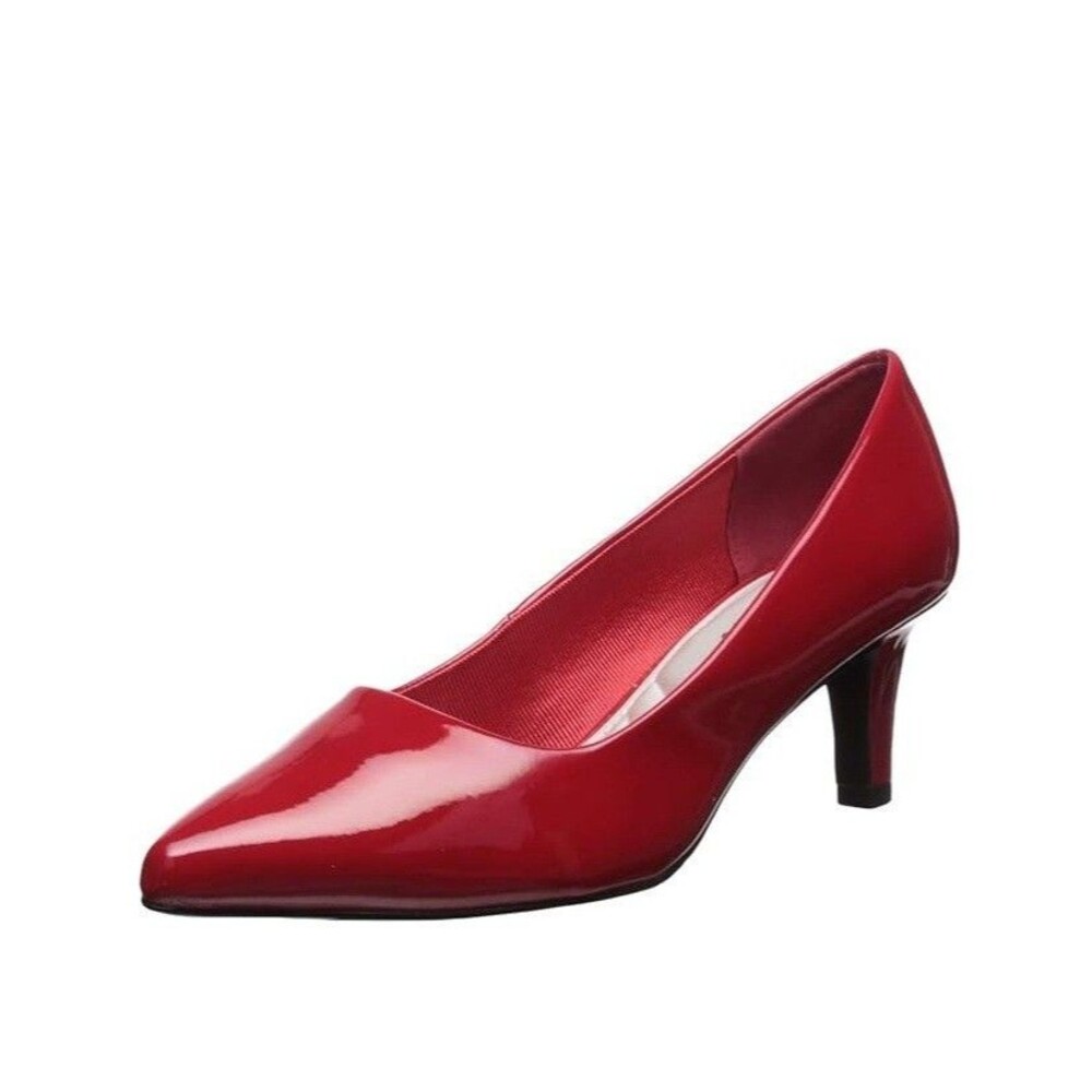 Easy Street Womens 8 M Red Patent Pointe Pump Heels NIB JK4